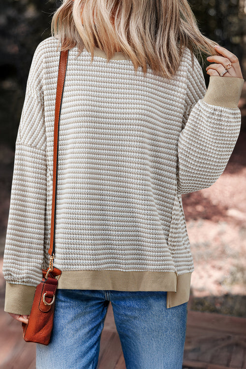 Caramel Striped Sweater